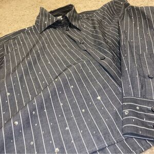 Women’s Gray Striped Shirt